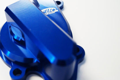 WATER PUMP COVER 14-19 SHERCO, FIR ASWPC-17, BILLET ALLOY BLUE, STANDARD WATER PUMP COVER