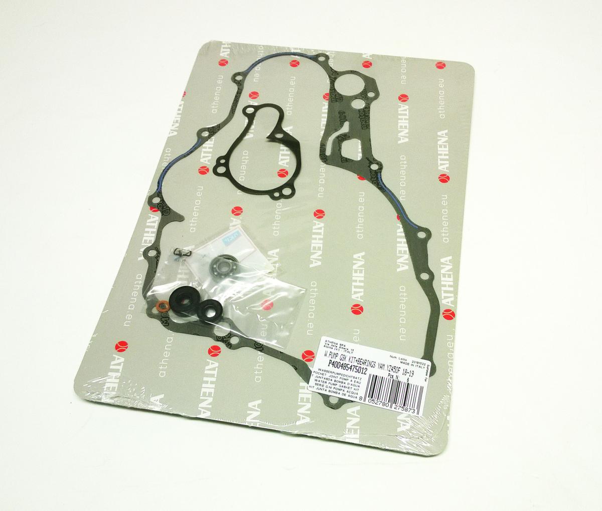 WATER PUMP GASKET KIT WR/YZ/XEF 450 18-22, ATHENA P400485475012 YAMAHA/FANTIC WITH BEARING