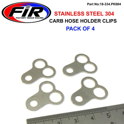 CARBURETOR HOSE HOLDER CLIP, TWIN HOLE / SUIT 8mm PIPE PK4, /
