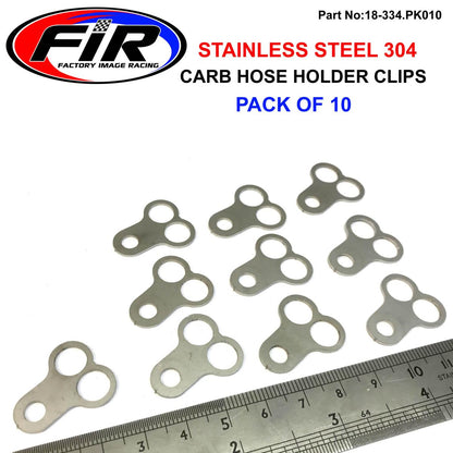 CARBURETOR HOSE HOLDER CLIP, TWIN HOLE / SUIT 8mm PIPE PK10, /