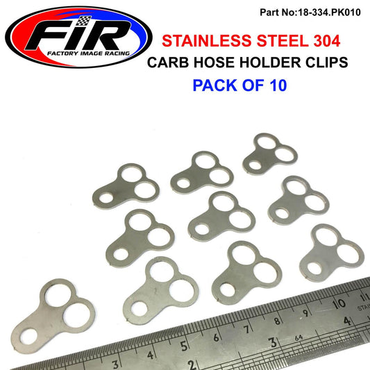 CARBURETOR HOSE HOLDER CLIP, TWIN HOLE / SUIT 8mm PIPE PK10, /