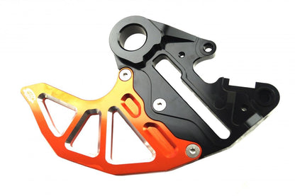 KTM HUSQ REAR DISC GUARD, FIR ASRDG-04, ORANGE, W/CALIPER MOUNT, 78913975144