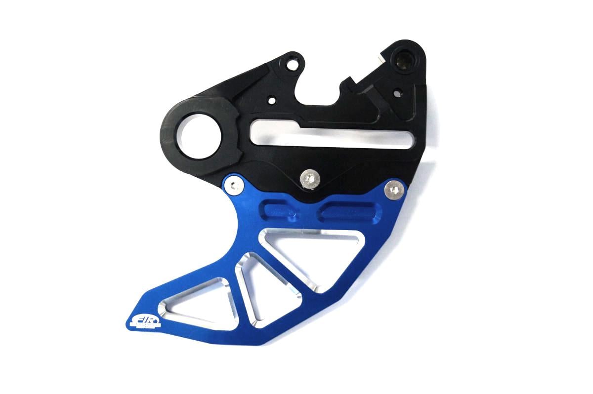 KTM HUSQ REAR DISC GUARD, FIR ASRDG-04, BLUE, W/CALIPER MOUNT, 78913975144