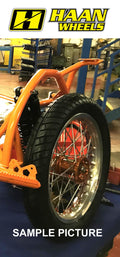 HAAN SIDECAR WHEEL 16'' SILVER, RIM EXCEL SIGNATURE HAAN HUB, MADE TO ORDER / BACK ORDER ONLY