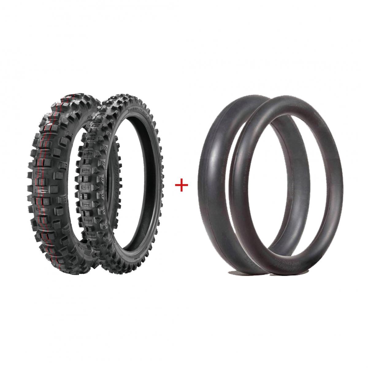 ENDURO TYRE MOUSSE PACKAGE BORILLI DURA SUPER SOFT 18 140 80 21 90 90 62-594F 62-592F