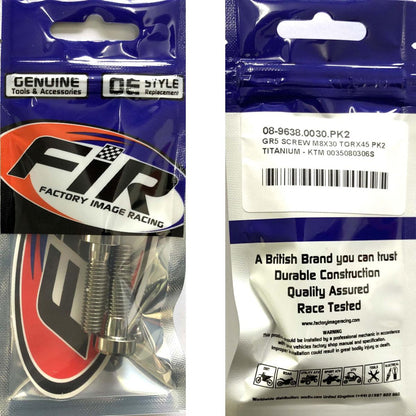 GR5 SCREW M8X30 TORX45 PK2, TITANIUM - KTM 0035080306S