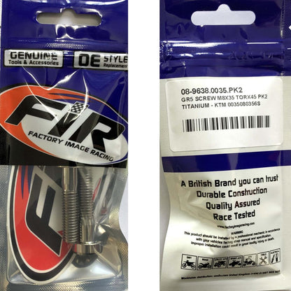 GR5 SCREW M8X35 TORX45 PK2, TITANIUM - KTM 0035080356S