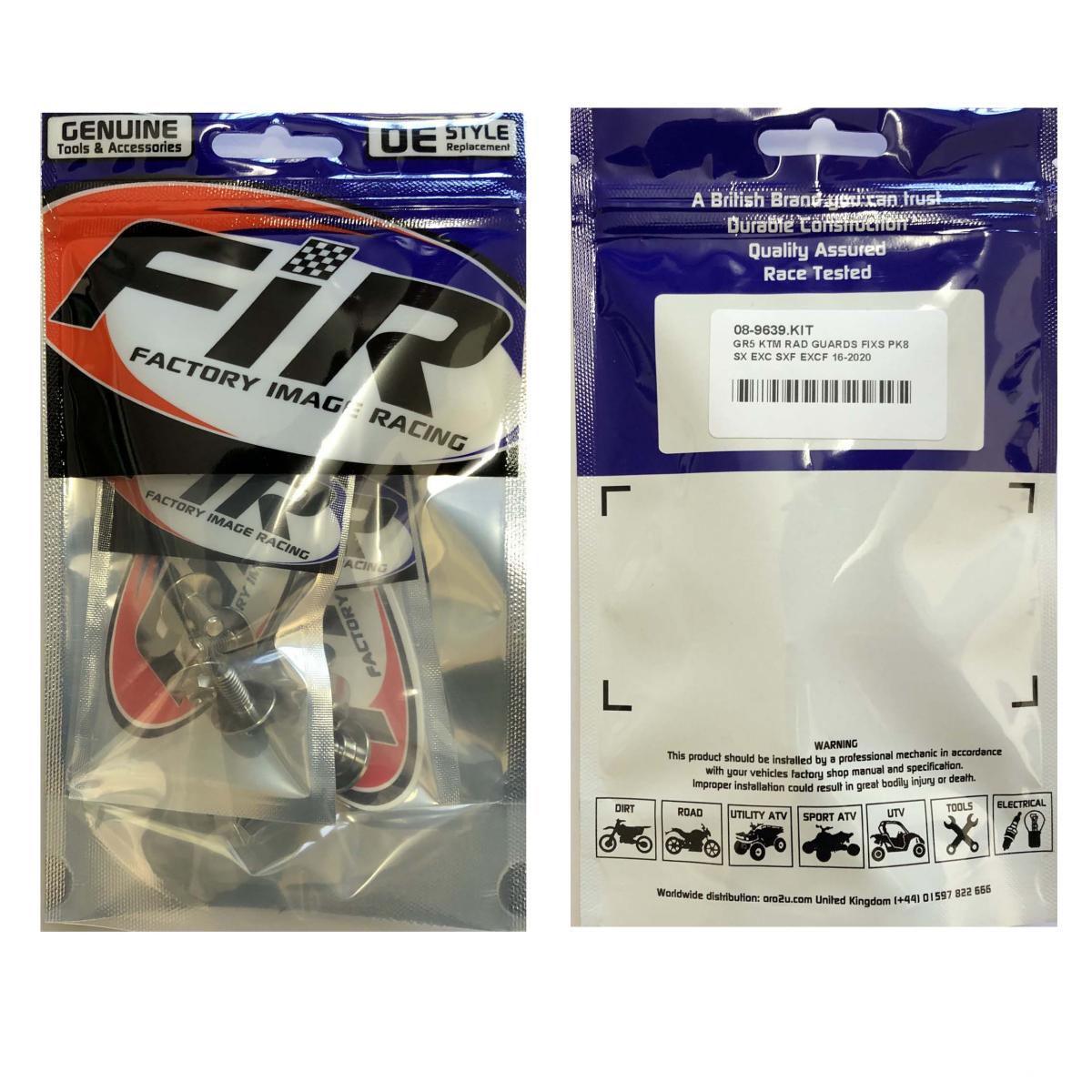 GR5 KTM RAD GUARDS FIXS PK8 TITANIUM, SX EXC SXF EXCF 16-2020