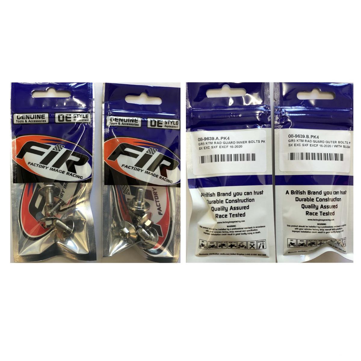 GR5 KTM RAD GUARDS FIXS PK8 TITANIUM, SX EXC SXF EXCF 16-2020