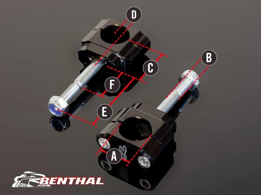 RENTHAL FATBAR 36 BAR MOUNTS 36mm, KTM SX/F/EXC/XC 2012-20/Husq FE/TE 2018-20 CL061