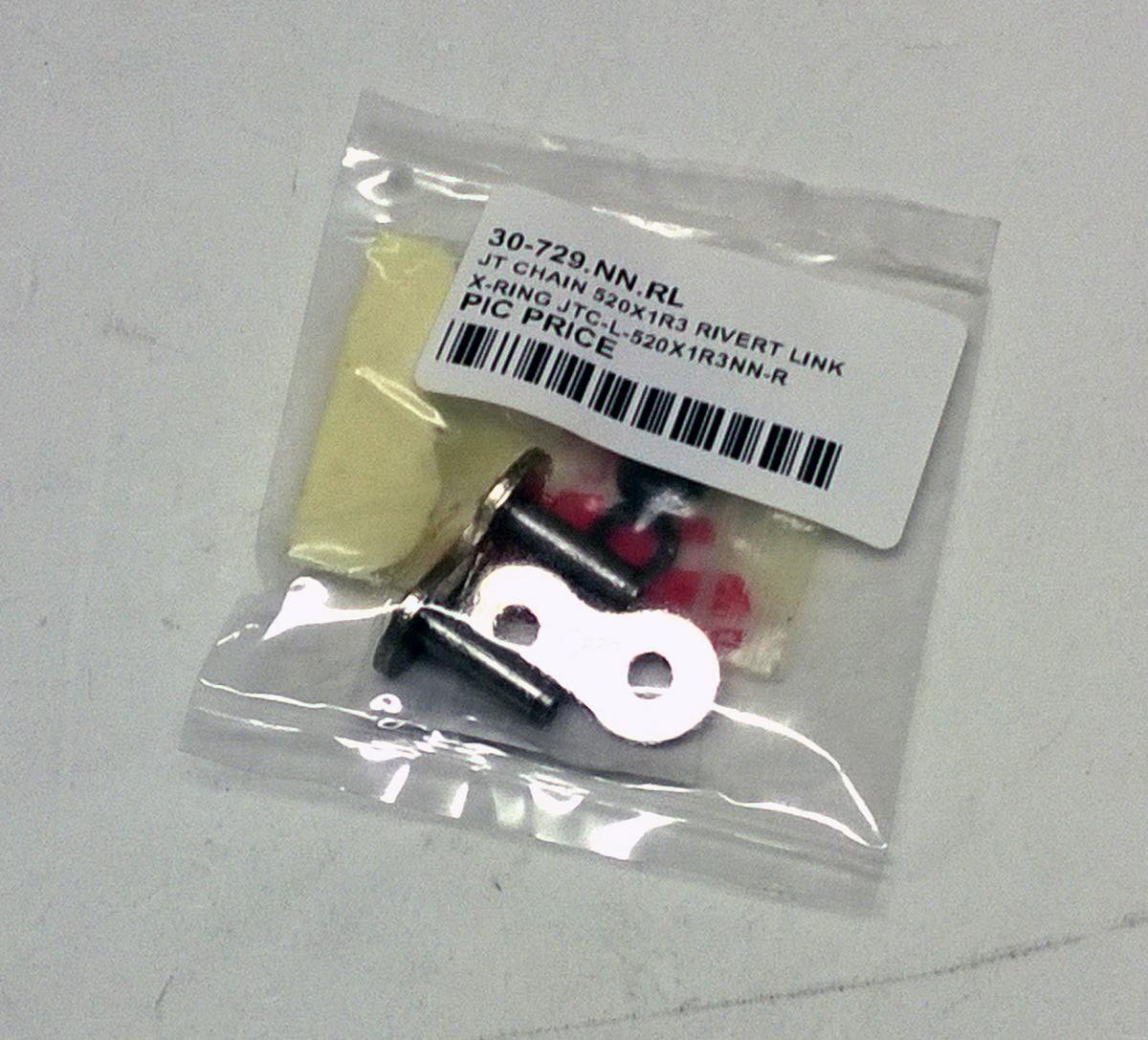 DRIVE CHAIN RIVET LINK X-RING 520X1R3 NICKEL JTCL520X1R3NNR