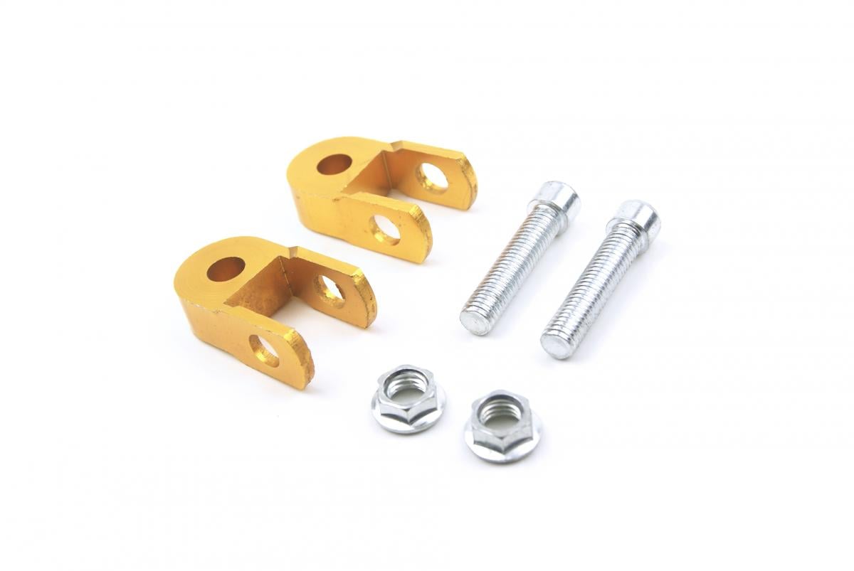 SHOCK ABSORBER HIGH EXTENSION RISER KIT WITH BOLT HARDWARE, GOLD