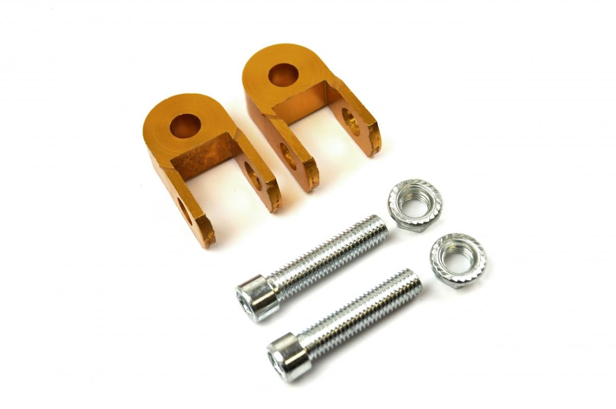 SHOCK ABSORBER HIGH EXTENSION RISER KIT WITH BOLT HARDWARE, GOLD