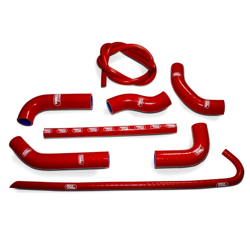 COOLANT HOSE 8 PIECE KIT RED 00-10 HONDA 650 XR R SAMCO SPORT HON-30-RD