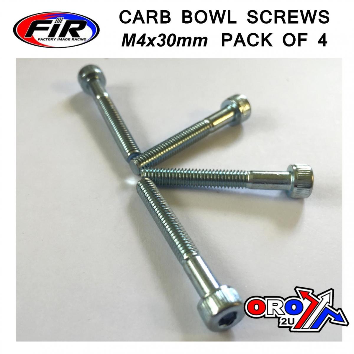 M4 x 30mm PK/4 CARB FLOAT BOWL, SCREWS