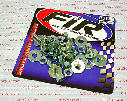 M6 x 13mm Dome Head Chrome Bolt, Nut & Washer Set - Pack Of 10 - 30pcs Kit