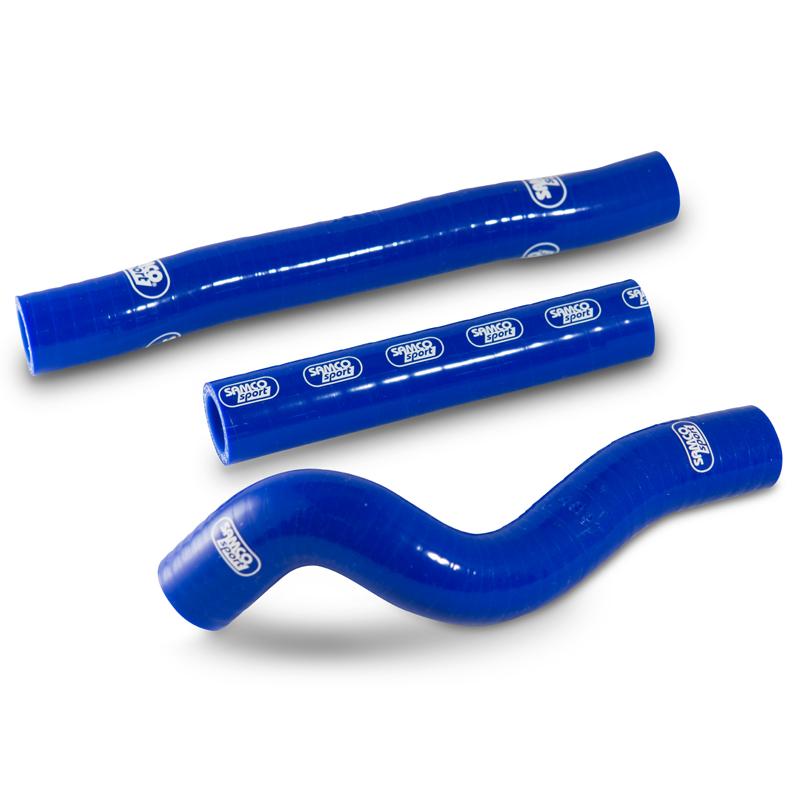 COOLANT HOSE 3 PIECE KIT BLUE 16-19 HUSQ KTM 125 150 THERMOSTAT BYPASS SAMCO KTM-73-BU