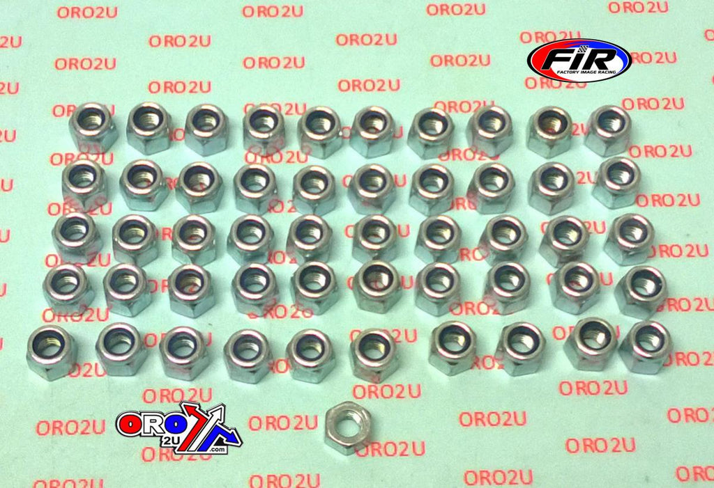 NYLOCK M6 NUT PACK/50, REGULAR8X10mm