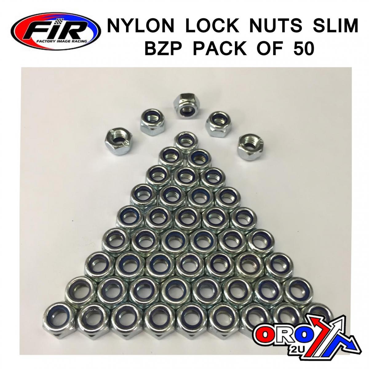 NYLOCK M6 NUT PACK OF 50, SLIM6x10mm
