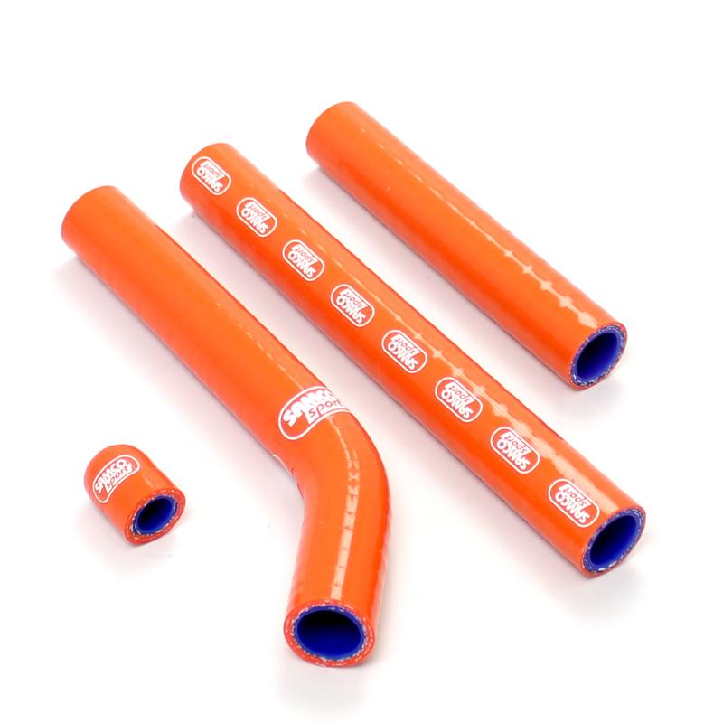 COOLANT HOSE 3 PIECE KIT ORANGE 08-12 KTM 125 200 TE EXC XC-W THERMO BYPASS SAMCO KTM-49-OR