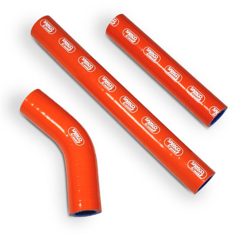 COOLANT HOSE 3 PIECE KIT ORANGE 08-12 KTM 250 300 TE EXC XC-W THERMO BYPASS SAMCO KTM-44-OR