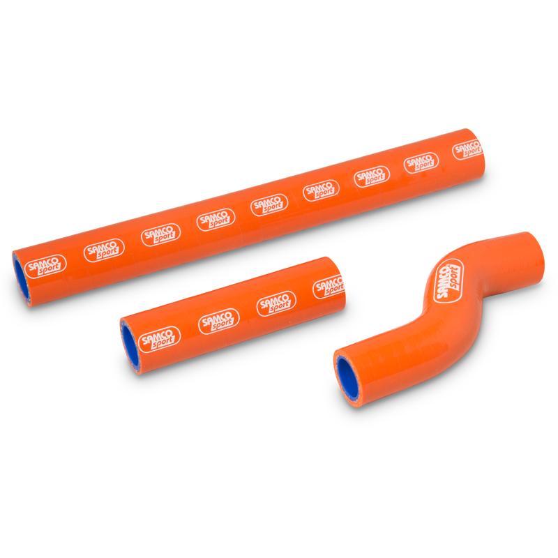 COOLANT HOSE 3 PIECE KIT ORANGE 17 KTM HUSQ 250 300 EXC XC-W THERMO BYPASS SAMCO KTM-94-OR