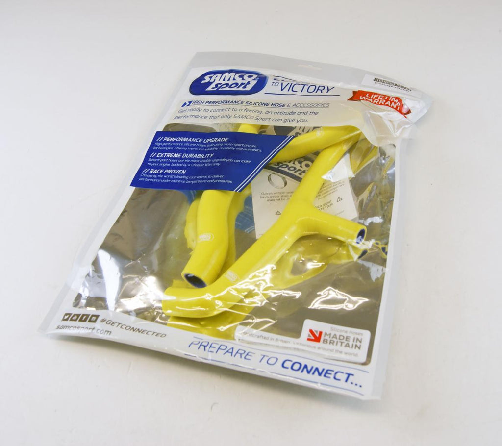 COOLANT HOSE 2 PIECE KIT YELLOW 00-02 SUZUKI 400 DR Z E SAMCO SPORT SUZ-26-YE