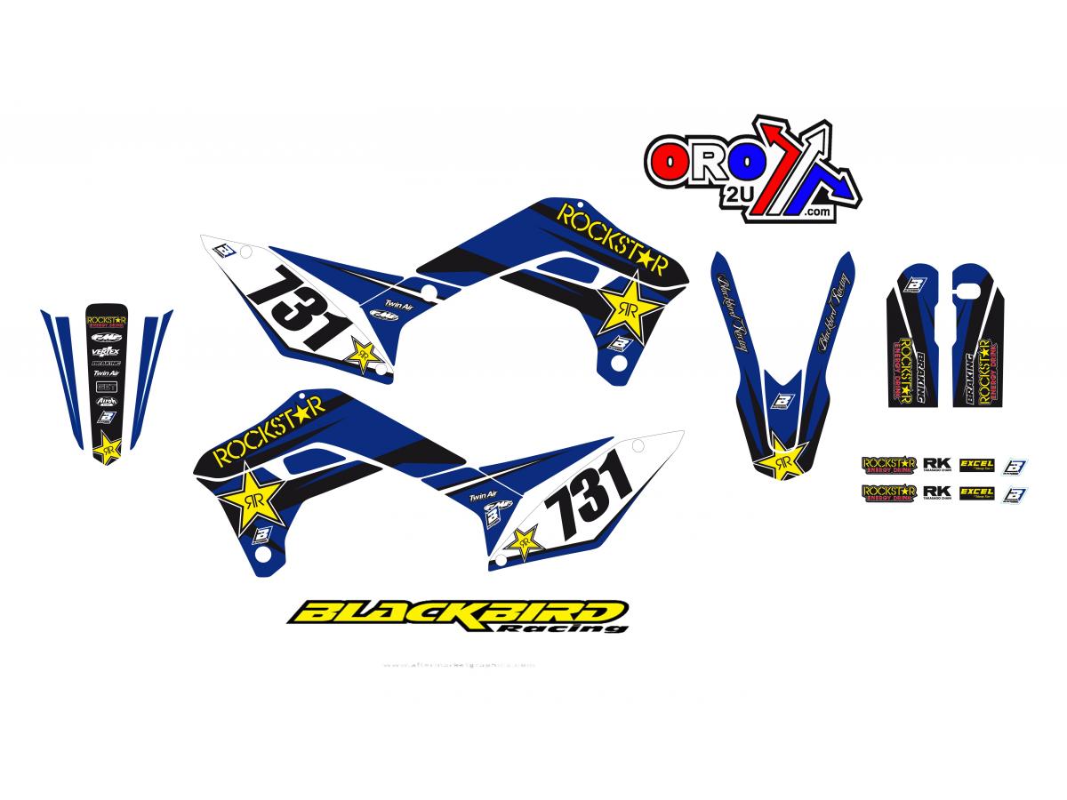 17-22 SHERCO ROCKSTAR GRAPHICS, BLACKBIRD 2E01L DECAL KIT