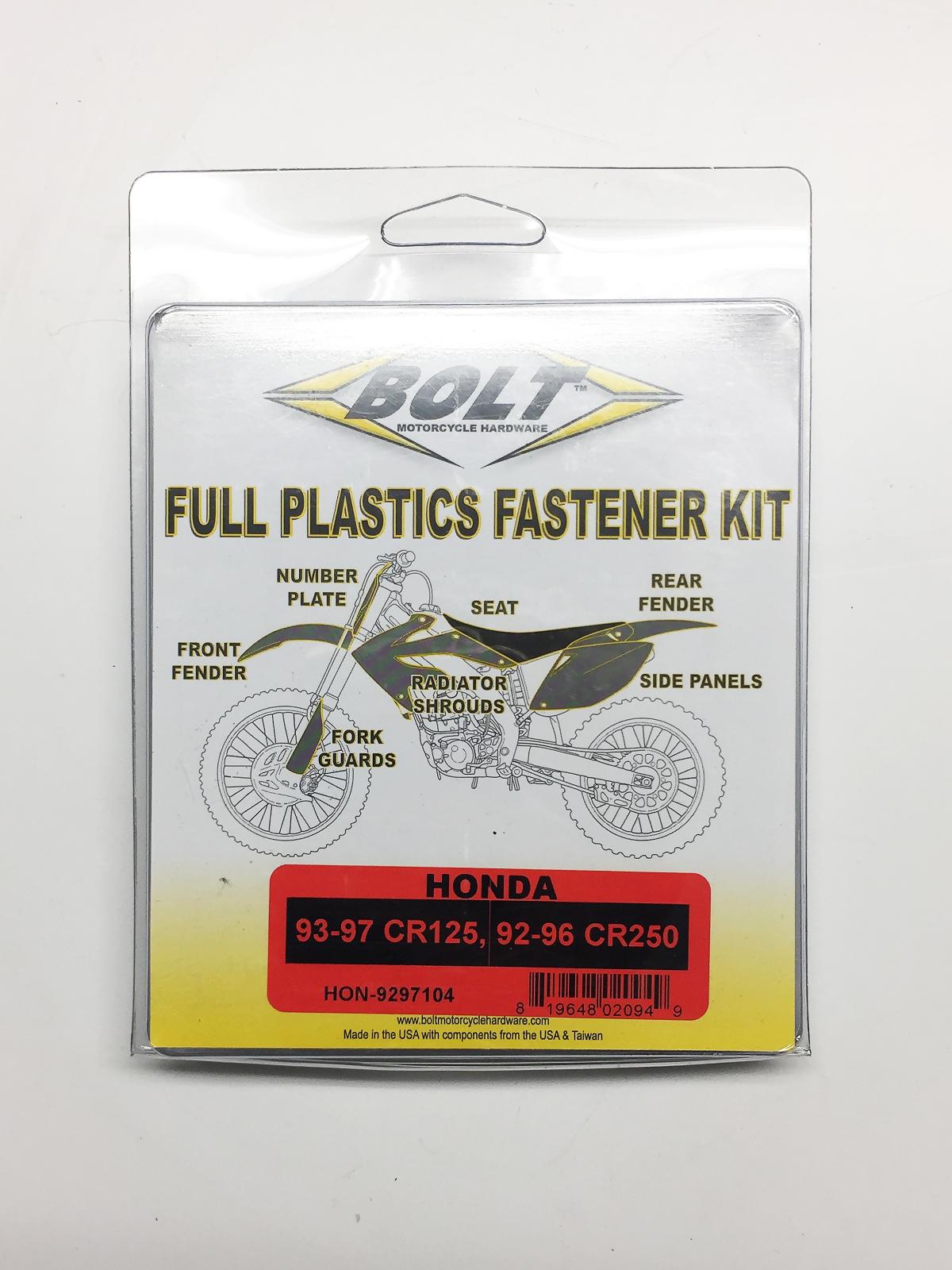 PLASTIC BOLT KIT CR 125/250, BOLT HARDWARE HON-9297104