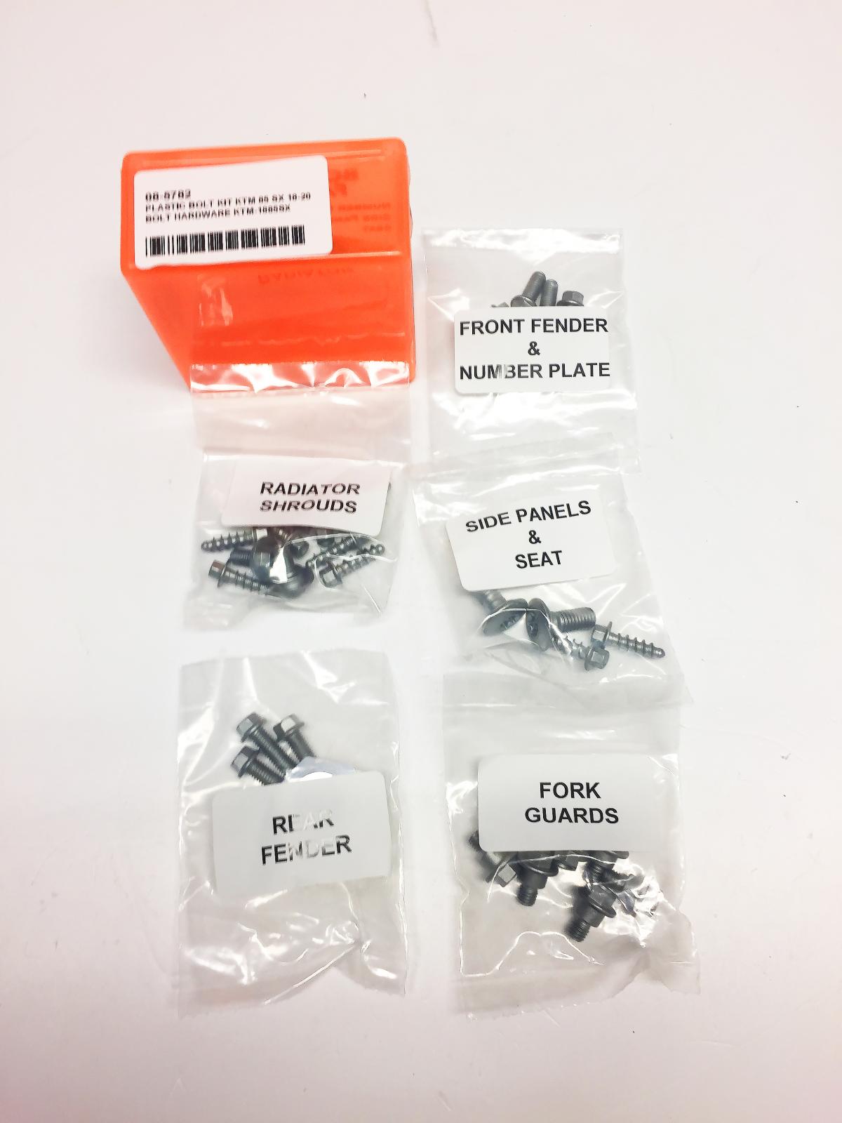 PLASTIC BOLT KIT KTM 85 SX 18-20, BOLT HARDWARE KTM-1885SX
