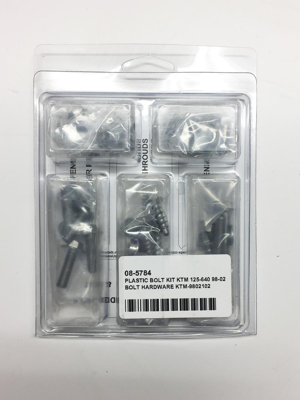 PLASTIC BOLT KIT KTM 125-640 98-02, BOLT HARDWARE KTM-9802102