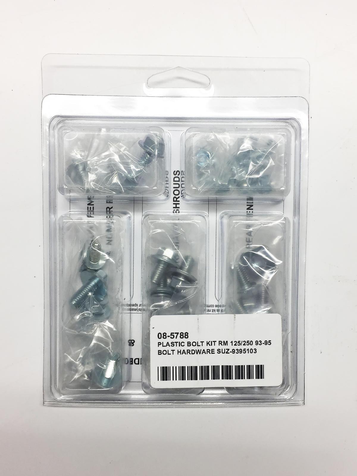 PLASTIC BOLT KIT RM 125/250 93-95, BOLT HARDWARE SUZ-9395103, BM9395103