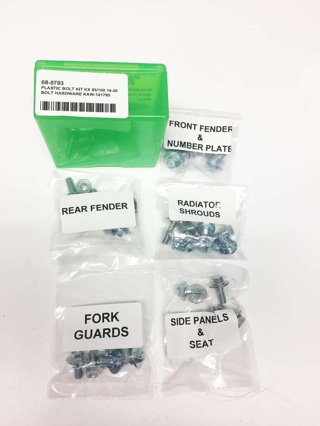 PLASTIC BOLT KIT KX 85/100 14-20, BOLT HARDWARE KAW-141785