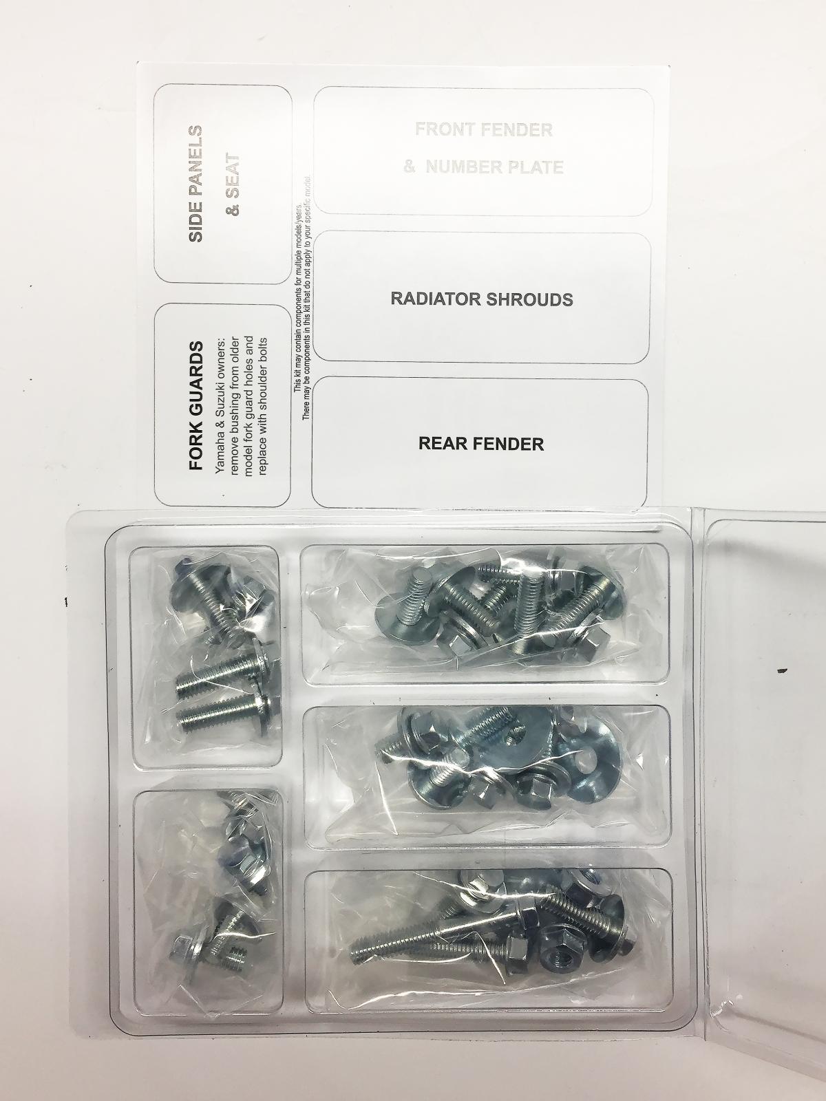 PLASTIC BOLT KIT KX 125/250 90-91, BOLT HARDWARE KAW-9091102