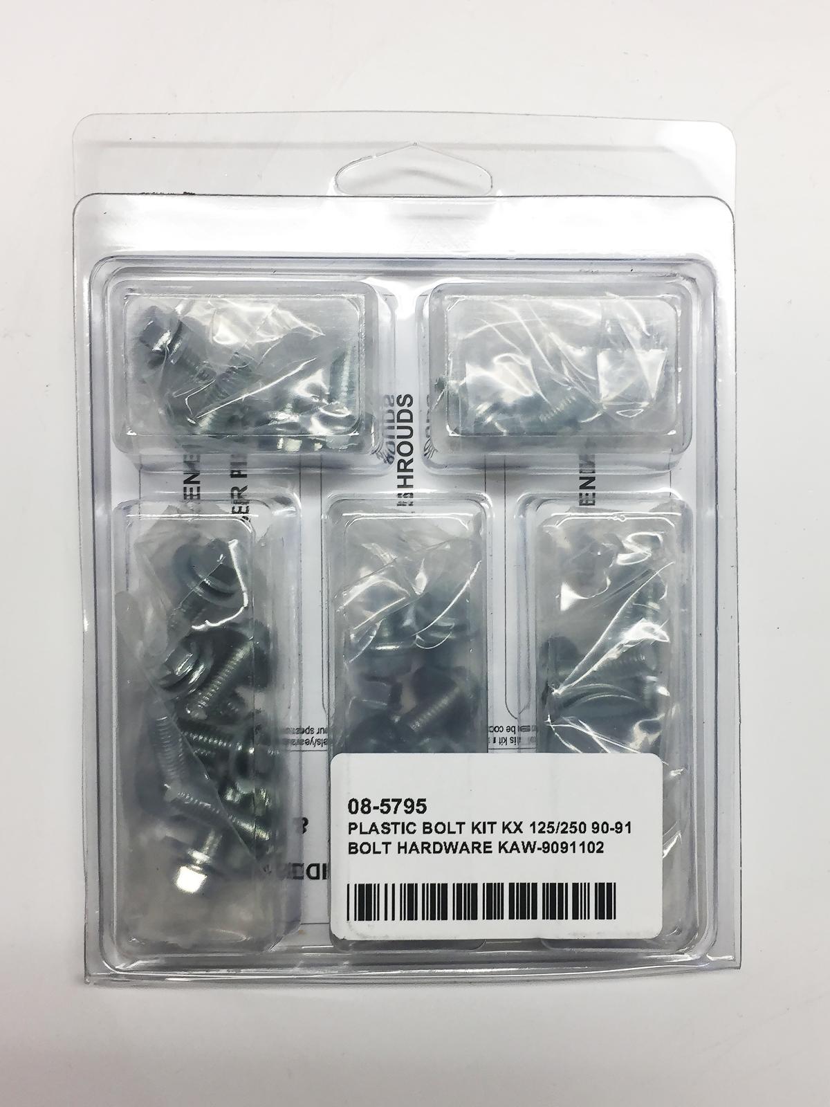 PLASTIC BOLT KIT KX 125/250 90-91, BOLT HARDWARE KAW-9091102