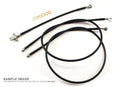 HOSE FRONT BRAKE BLACK / CARBON YAMAHA 06-08 RAPTOR 700 + 2'' / MADE TO ORDER