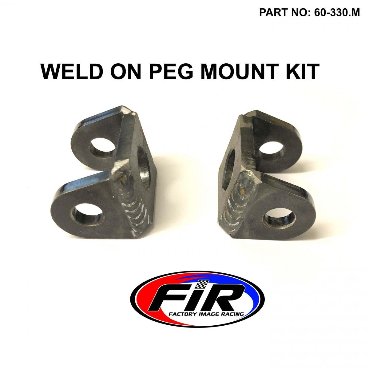 WELD ON PEG MOUNT KIT, KTM 09>19, SUIT KTM PEG FROM 2009>2019