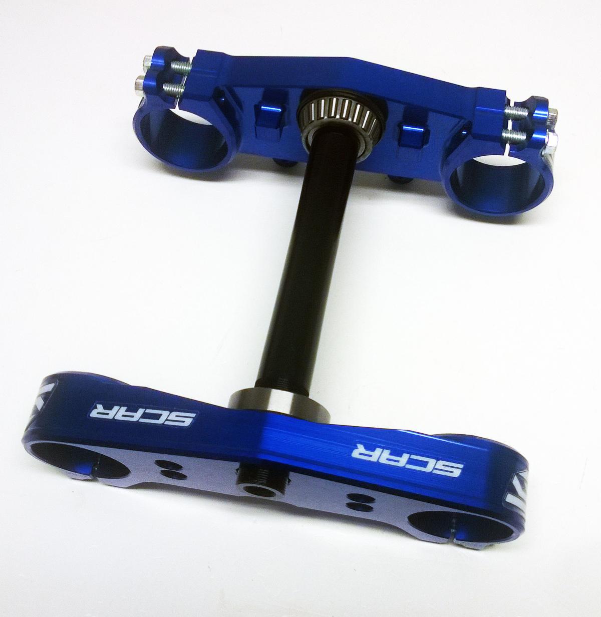 TRIPLE CLAMPS BLUE YZ 65 85 OFFSET 25mm SCAR S1422