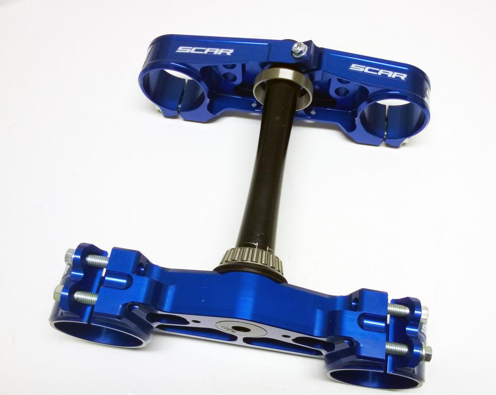 TRIPLE CLAMPS BLUE 13-23 GASGAS HUSQVARNA KTM EC TC FC TE FE TX EXC SX 125-501 22mm SCAR S5417B