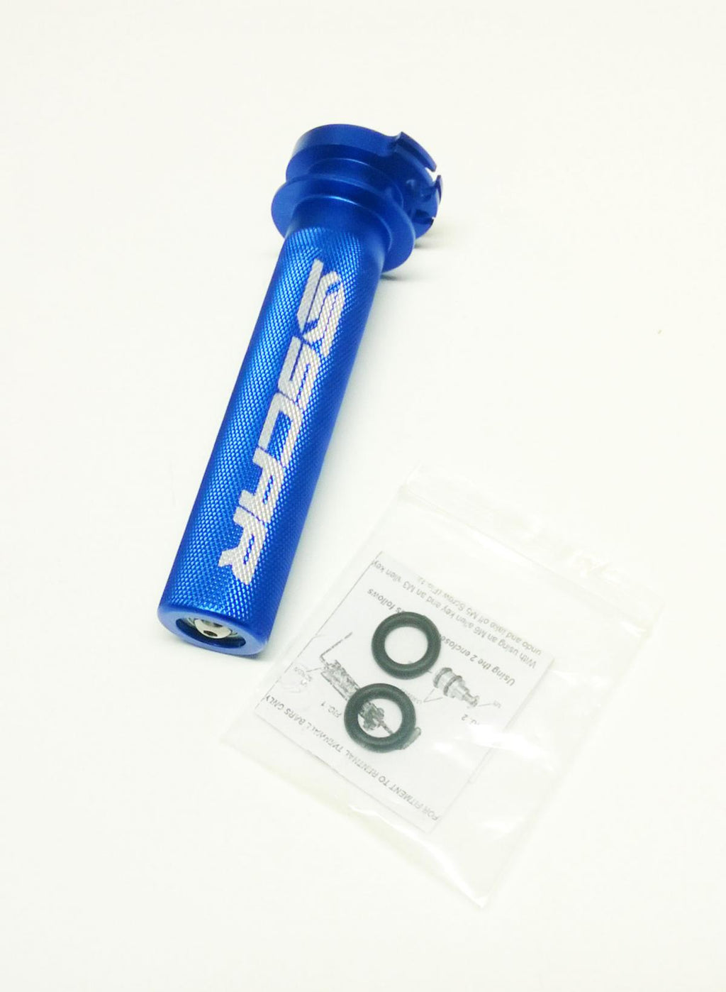 ALUMINIUM THROTTLE TUBE WITH BEARING BLUE YZ 250 450 CNC BILLET SCAR TT100B