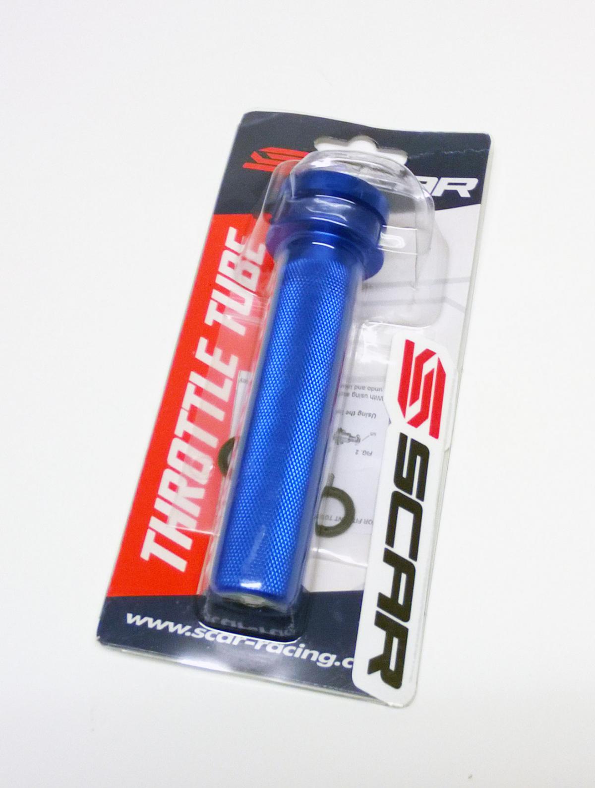 ALUMINIUM THROTTLE TUBE WITH BEARING BLUE YZ 250 450 CNC BILLET SCAR TT100B