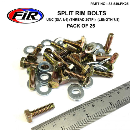 BEAD LOCK BOLTS UNC 1/4-20TPI 7/8, PACK OF 25 / UTV ATV SPLIT RIM, IMPERIAL, METHOD RACE WHEELS