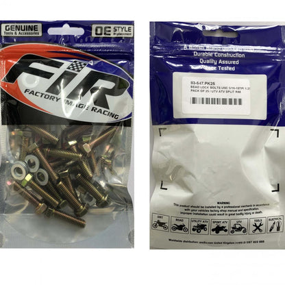 BEAD LOCK BOLTS UNC 5/16-18TPI 1.25'', PACK OF 25 / UTV ATV SPLIT RIM, IMPERIAL, RACE WHEELS ALLOYS