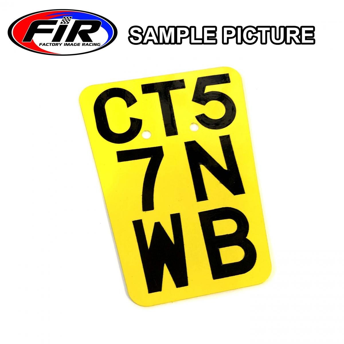 ENDURO SMALL NUMBER PLATE, ALLOY POWDERCOATED YELLOW