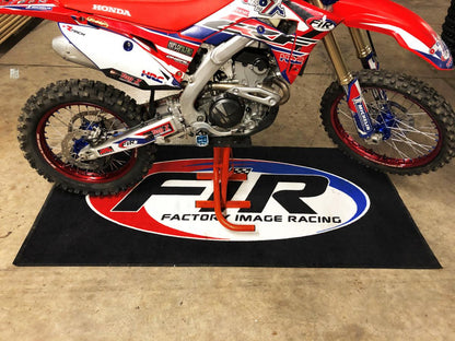 PIT MAT HEAVY DUTY FIR LOGO, RUBBER BACK WITH EDGE, 1m X 2m