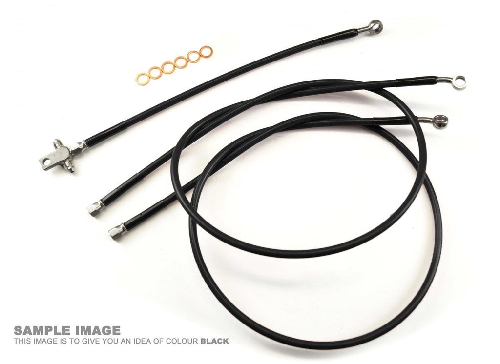 HOSE FRONT BRAKE CARBON / BLK YAMAHA 06-08 RAPTOR 700