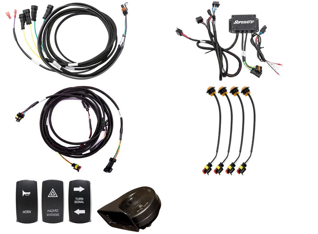 PLUG & PLAY DELUXE TURN SIGNAL KIT KAWASAKI MULE PRO SUPERATV TSK-K-FXT-004