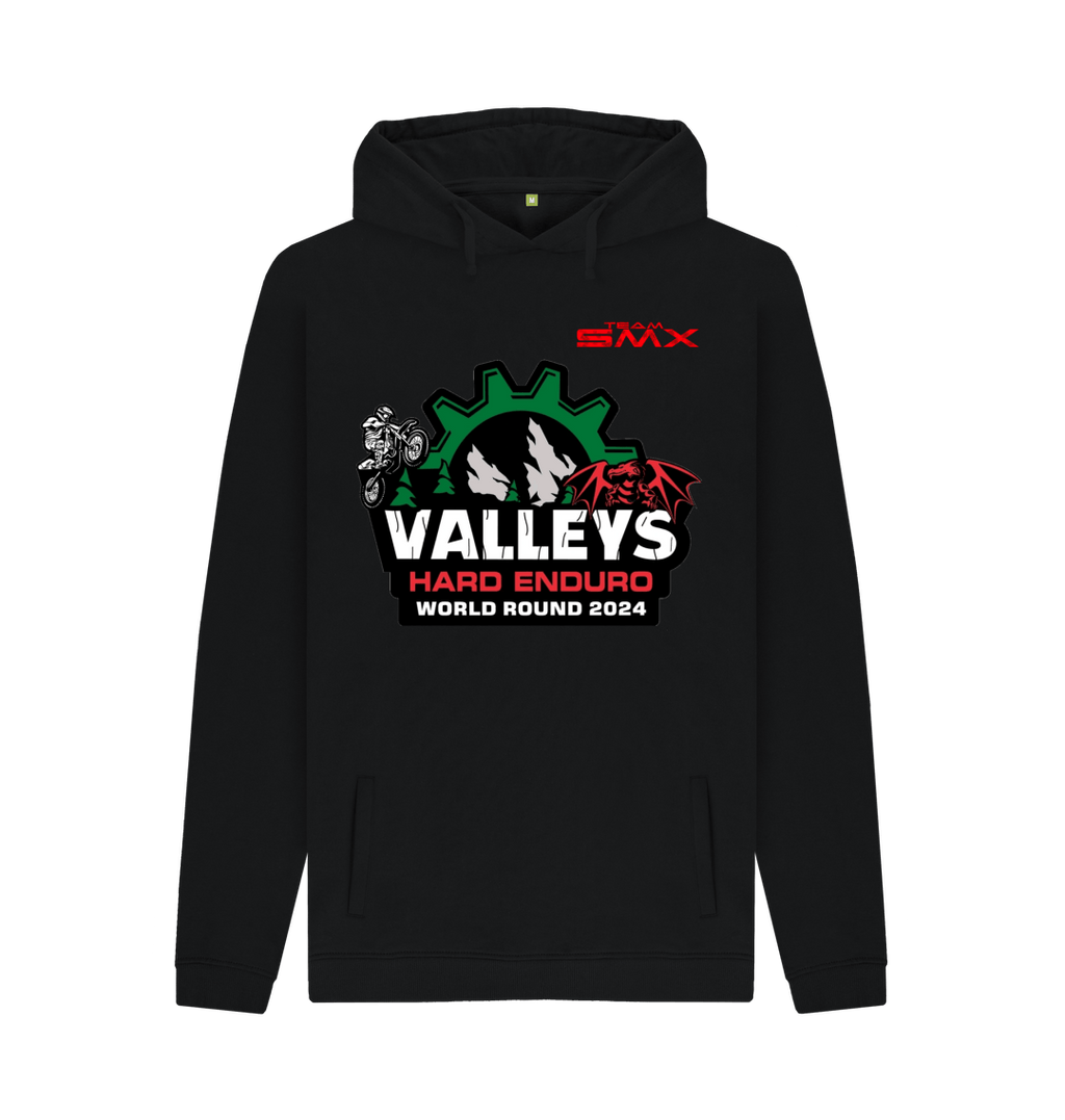 Black Printed Hoody Front