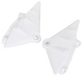 LEFT AND RIGHT FRAME SUPPORT BRACKET PROTECTORS WHITE SUR-RON ULTRA BEE