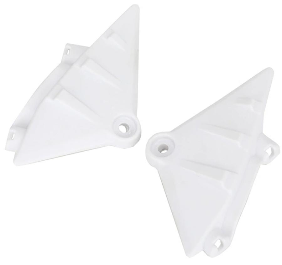 LEFT AND RIGHT FRAME SUPPORT BRACKET PROTECTORS WHITE SUR-RON ULTRA BEE